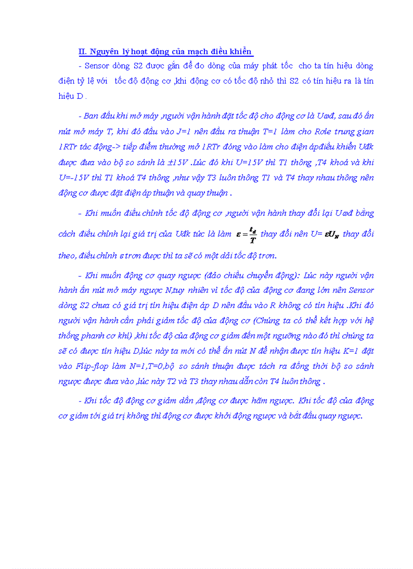 image for page Thiết kế bộ băm xung áp một chiều có đảo chiều để điều chỉnh tốc độ động cơ điện một chiều