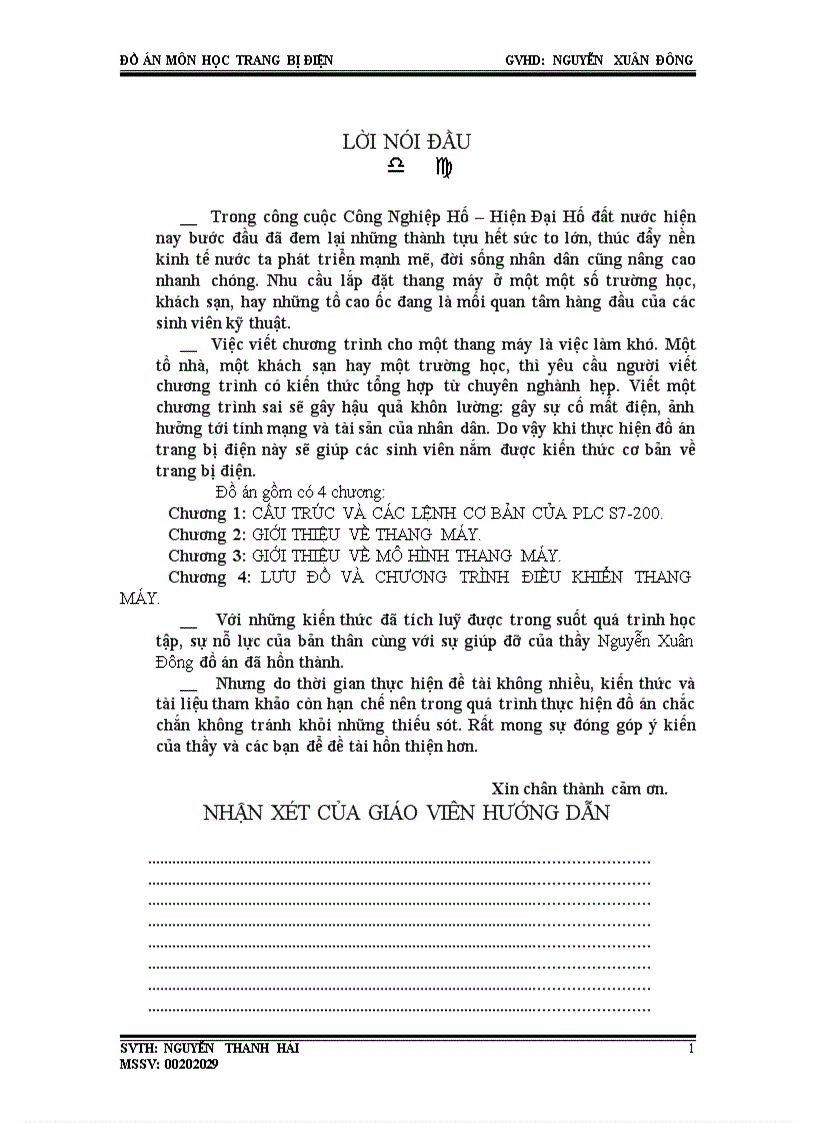 image for page Thiết kế hệ thống và chương trình điều khiển thang máy