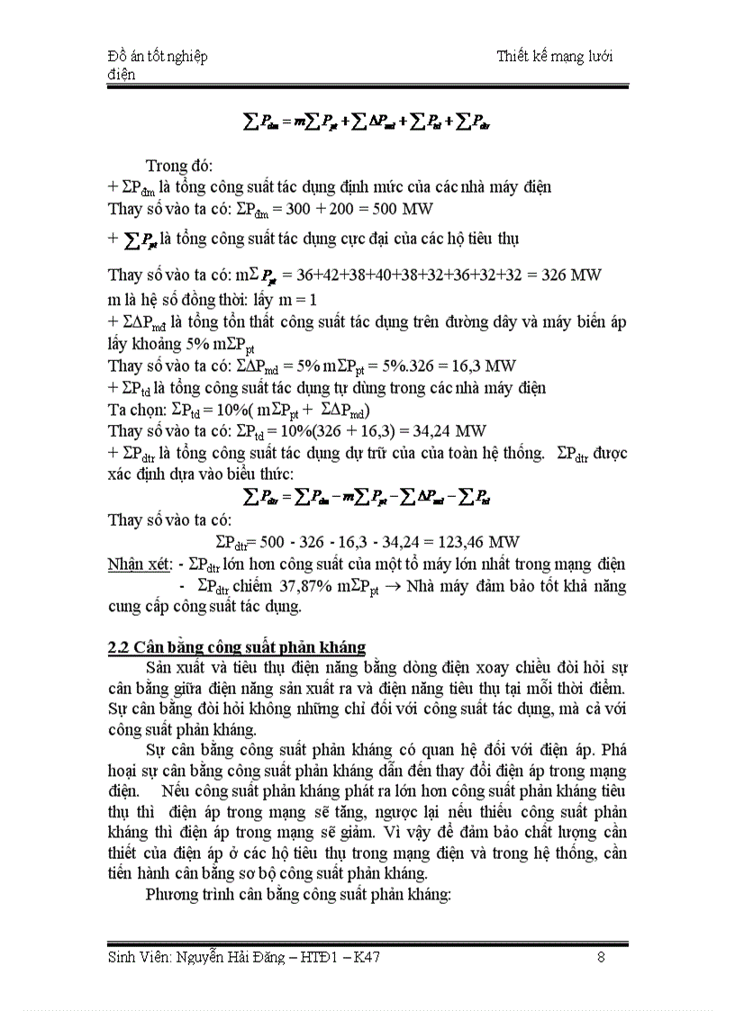 image for page Thiết kế lưới điện khu vực gồm hai nhà máy nhiệt điện cung cấp điện cho 9 phụ tải Thiết kế đường dây trung áp 22 kV