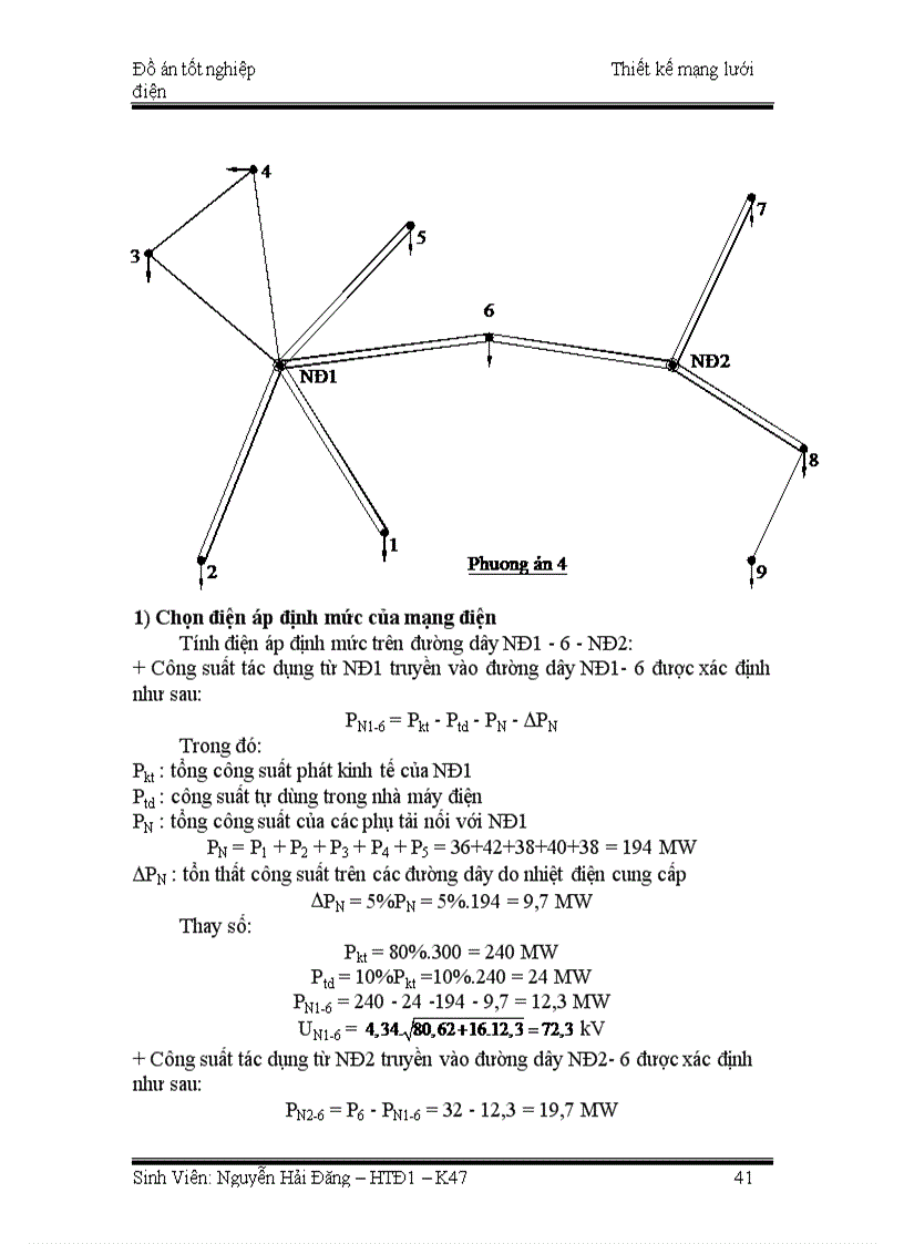 image for page Thiết kế lưới điện khu vực gồm hai nhà máy nhiệt điện cung cấp điện cho 9 phụ tải Thiết kế đường dây trung áp 22 kV