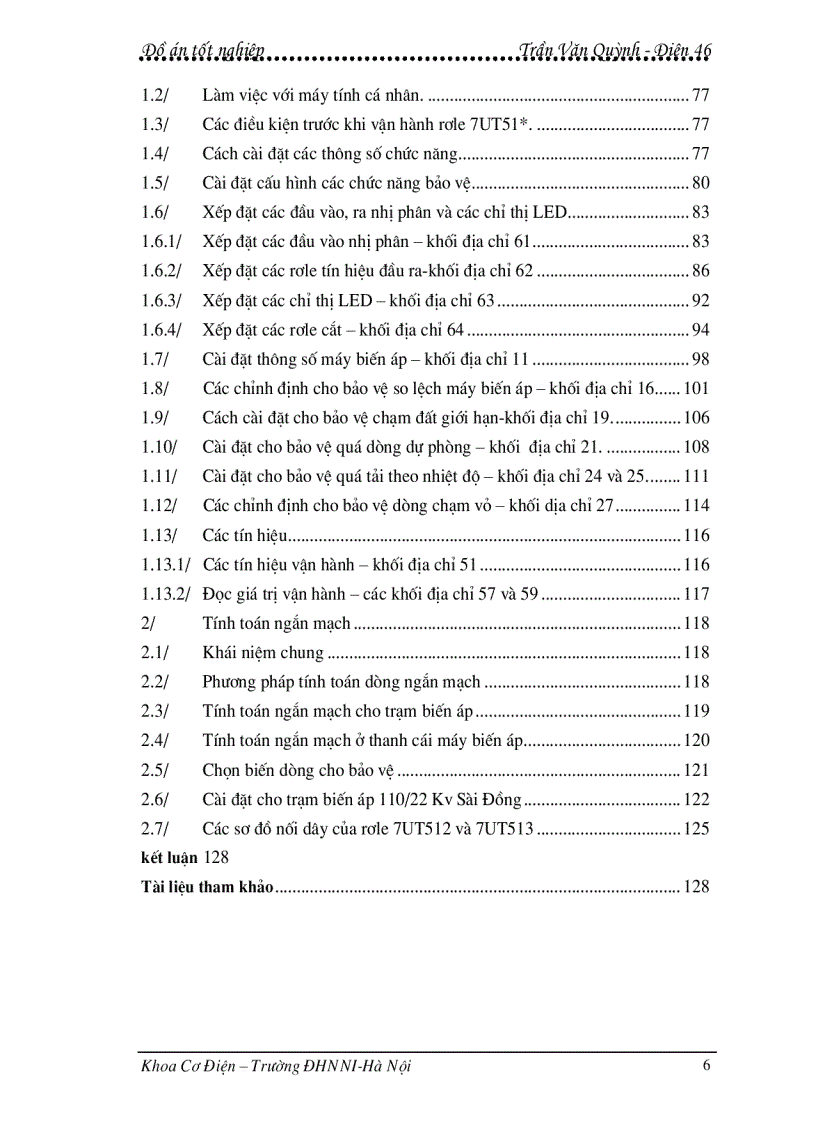image for page Bảo vệ so lệch máy biến áp sử dụng rơle so lệch số 7UT5