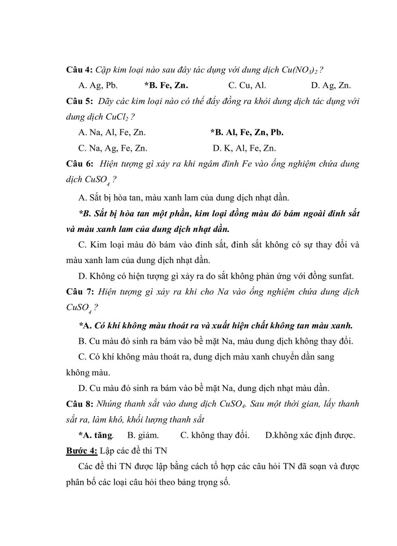 image for page Xây dựng hệ thống bài tập sử dụng một số phần mềm để dạy học và tạo một số đề kiểm tra trắc nghiệm khách quan cho phần hóa học vô cơ lớp 9
