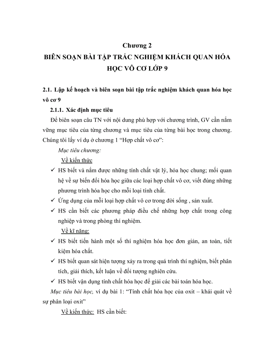 image for page Xây dựng hệ thống bài tập sử dụng một số phần mềm để dạy học và tạo một số đề kiểm tra trắc nghiệm khách quan cho phần hóa học vô cơ lớp 9
