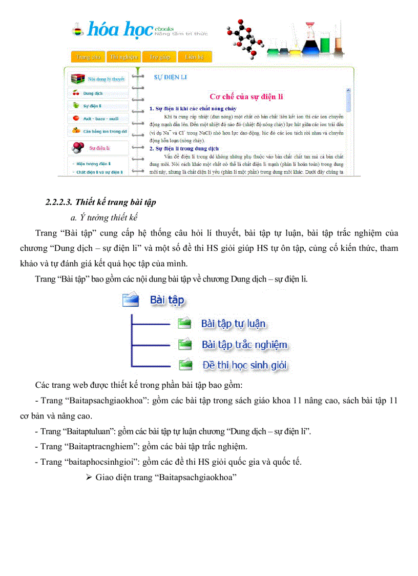 image for page Thiết kế sách giáo khoa điện tử chương Dung dịch sự điện li lớp 10 chuyên hóa học