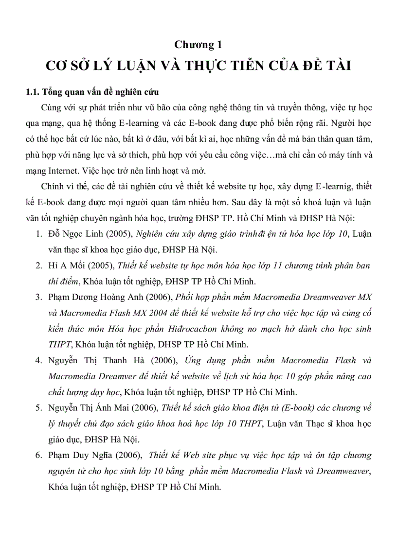 image for page Thiết kế E Book hỗ trợ việc dạy và học phần hóa hữu cơ 11 THPT Chương trình nâng cao