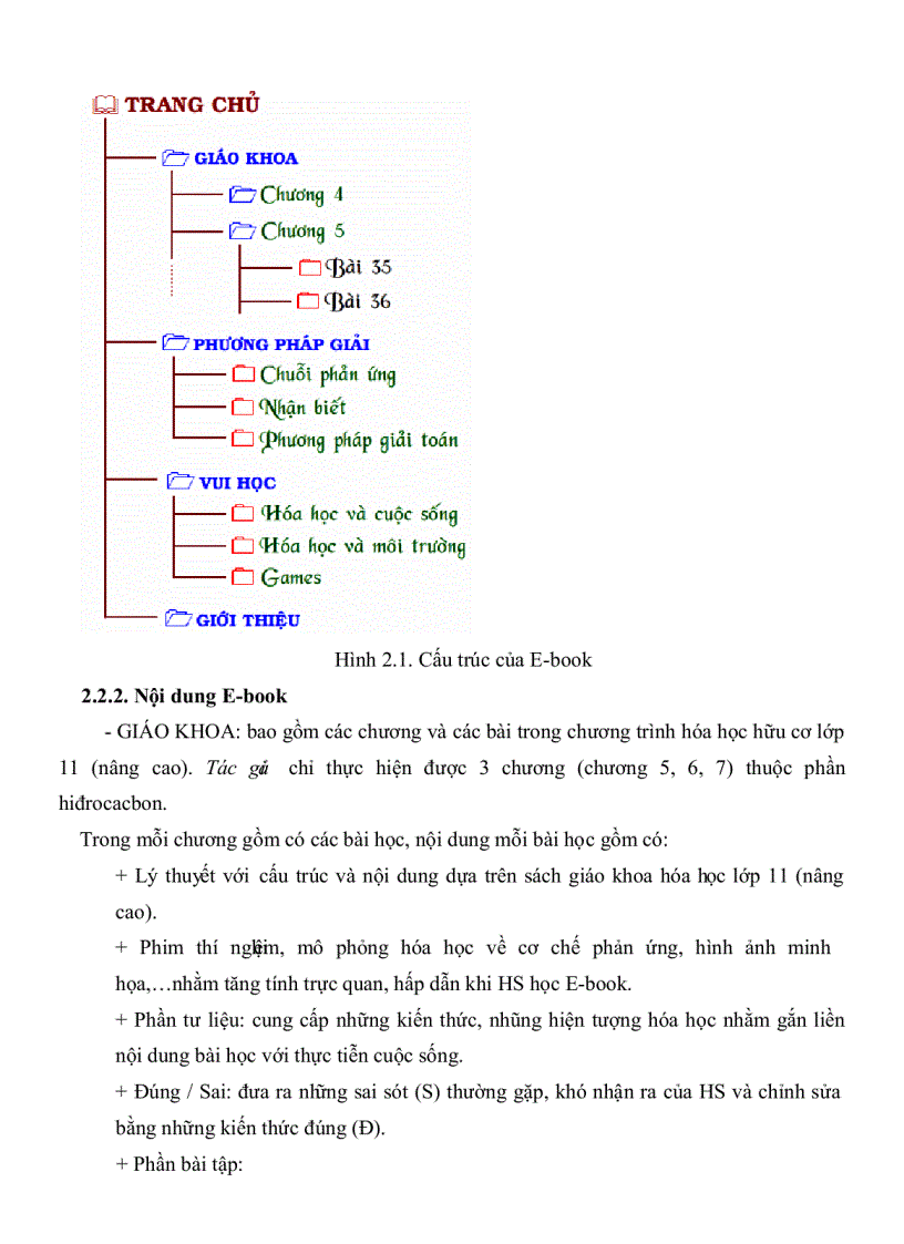 image for page Thiết kế E Book hỗ trợ việc dạy và học phần hóa hữu cơ 11 THPT Chương trình nâng cao