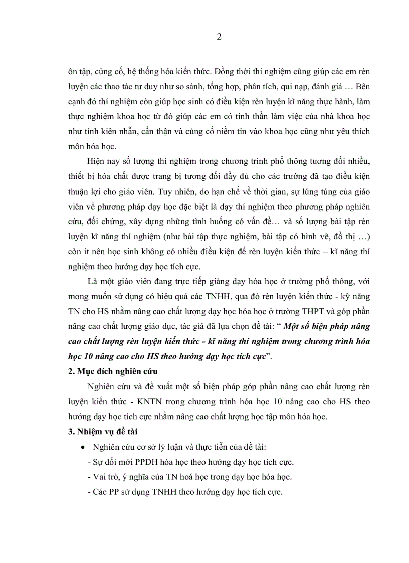 image for page Một số biện pháp nâng cao chất lượng rèn luyện kiến thức kỹ năng thí nghiệm trong chương trình hóa học10 nâng cao cho HS theo hướng dạy học tích cực