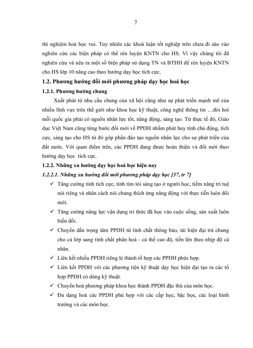 image for page Một số biện pháp nâng cao chất lượng rèn luyện kiến thức kỹ năng thí nghiệm trong chương trình hóa học10 nâng cao cho HS theo hướng dạy học tích cực