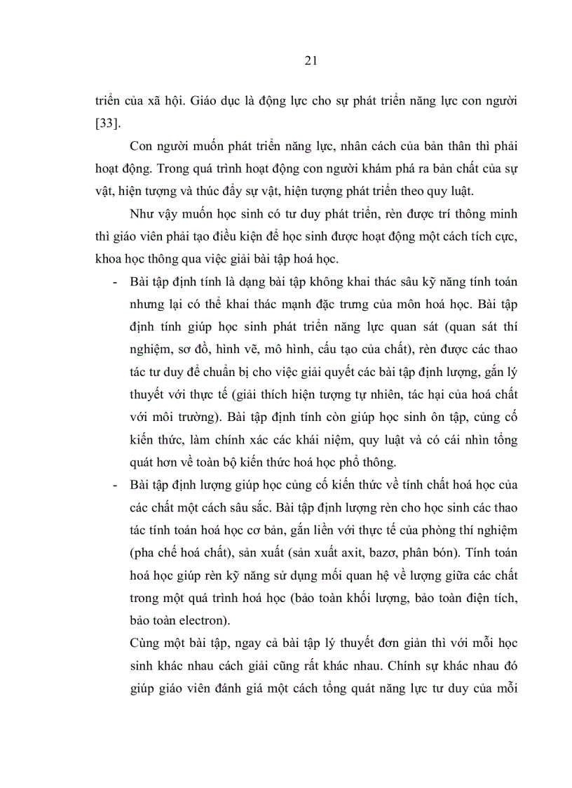 image for page Sử dụng bài tập để phát triển tư duy rèn trí thông minh cho học sinh trong dạy học hóa học ở trường THPT