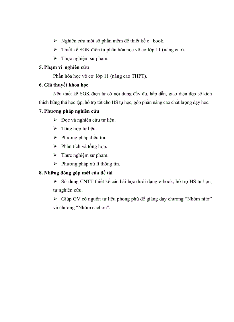 image for page Thiết kế sách giáo khoa điện tử phần hóa học vô cơ lớp 11 nâng cao