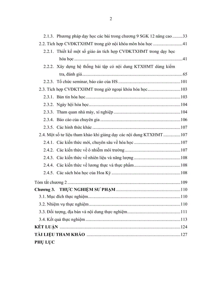 image for page Tích hợp các vấn đề kinh tế xã hội và môi trường trong dạy học môn hóa học lớp 12 THPT