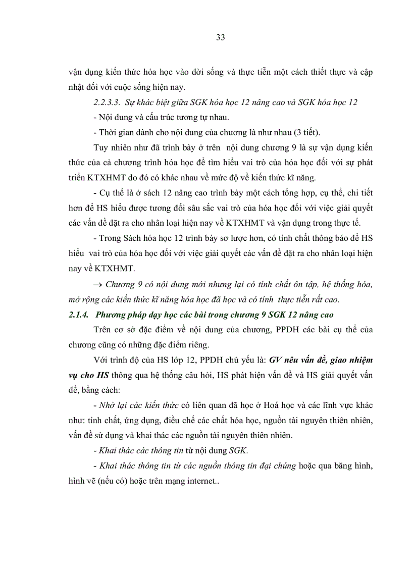 image for page Tích hợp các vấn đề kinh tế xã hội và môi trường trong dạy học môn hóa học lớp 12 THPT