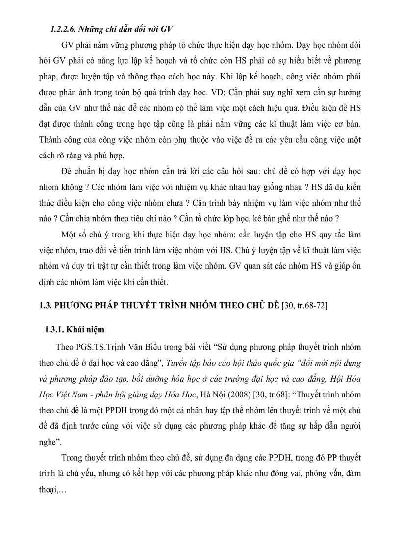 image for page Sử dụng phương pháp thuyết trình nhóm theo chủ đề trong dạy học phần Lý luận dạy học hóa học đại cương ở trường CĐSP