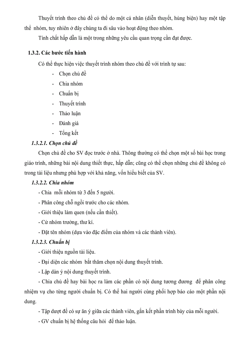 image for page Sử dụng phương pháp thuyết trình nhóm theo chủ đề trong dạy học phần Lý luận dạy học hóa học đại cương ở trường CĐSP