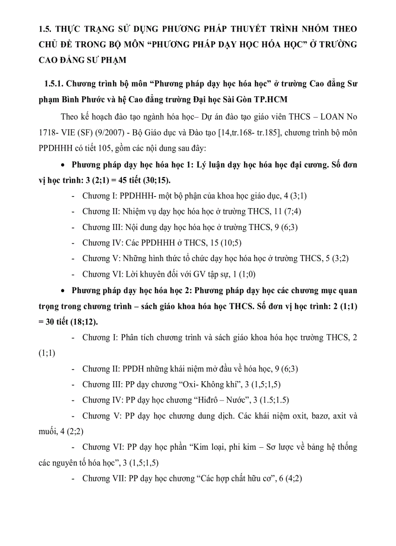 image for page Sử dụng phương pháp thuyết trình nhóm theo chủ đề trong dạy học phần Lý luận dạy học hóa học đại cương ở trường CĐSP