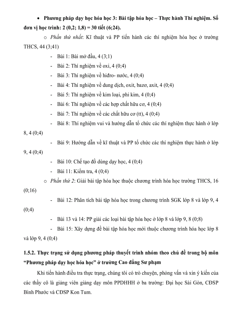 image for page Sử dụng phương pháp thuyết trình nhóm theo chủ đề trong dạy học phần Lý luận dạy học hóa học đại cương ở trường CĐSP