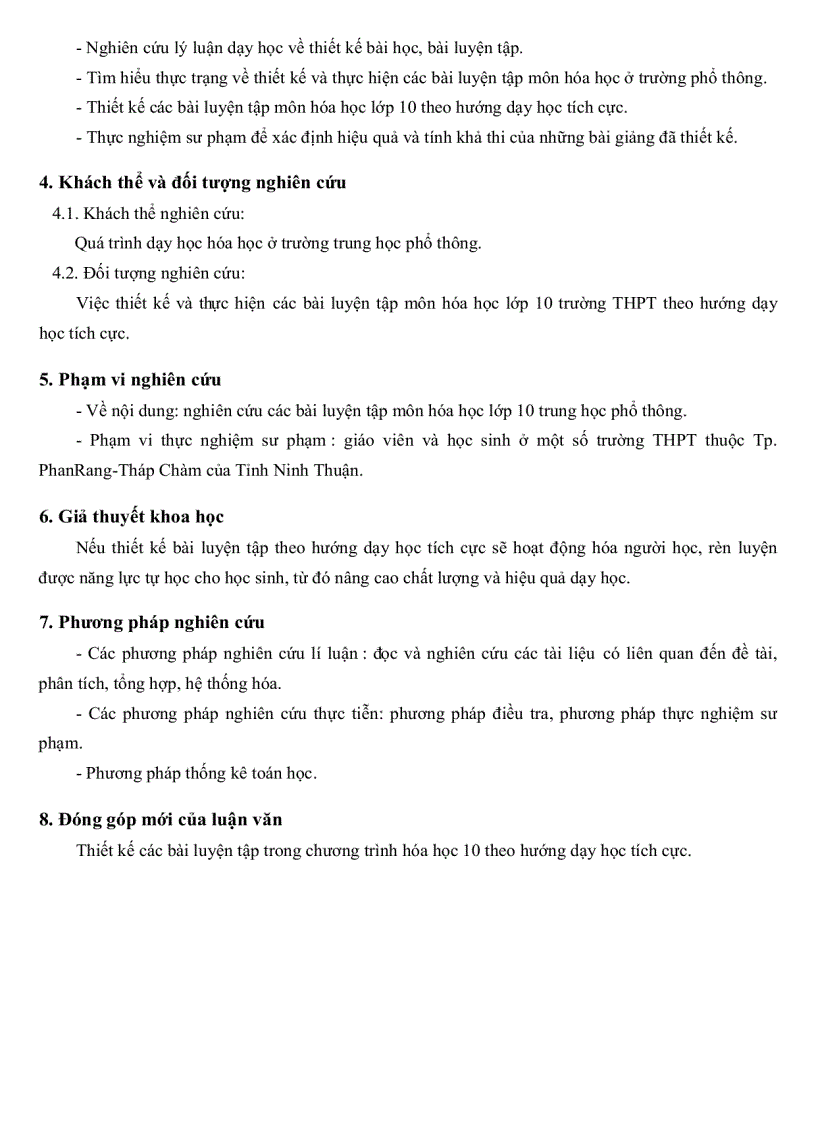 image for page Thiết kế bài luyện tập theo hướng dạy học tích cực phần hóa học lớp 10 Trung Học Phổ Thông