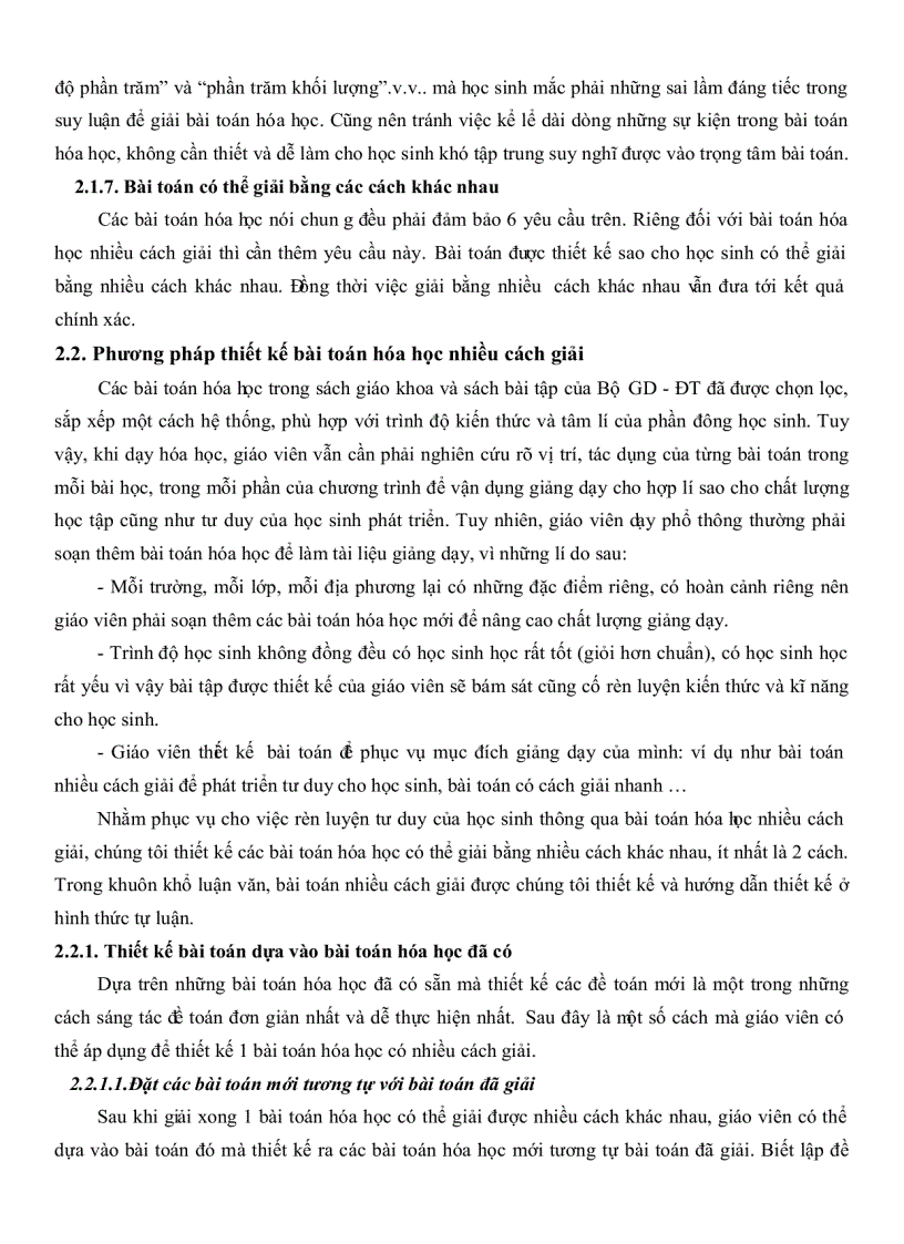 image for page Thiết kế hệ thống bài toán hóa học nhiều cách giải nhằm phát triển tư duy và nâng cao hiệu quả dạy học ở trường Trung Học Phổ Thông