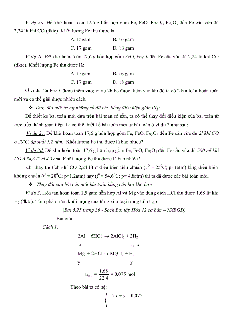 image for page Thiết kế hệ thống bài toán hóa học nhiều cách giải nhằm phát triển tư duy và nâng cao hiệu quả dạy học ở trường Trung Học Phổ Thông