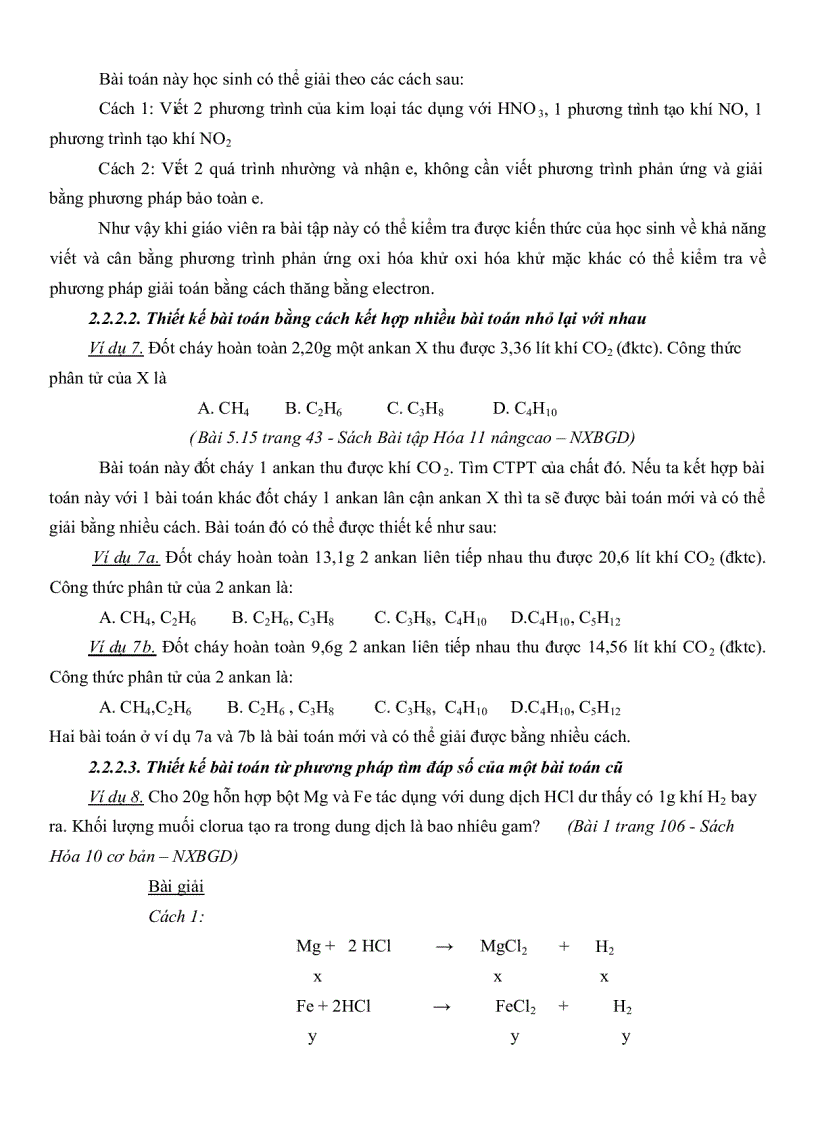 image for page Thiết kế hệ thống bài toán hóa học nhiều cách giải nhằm phát triển tư duy và nâng cao hiệu quả dạy học ở trường Trung Học Phổ Thông