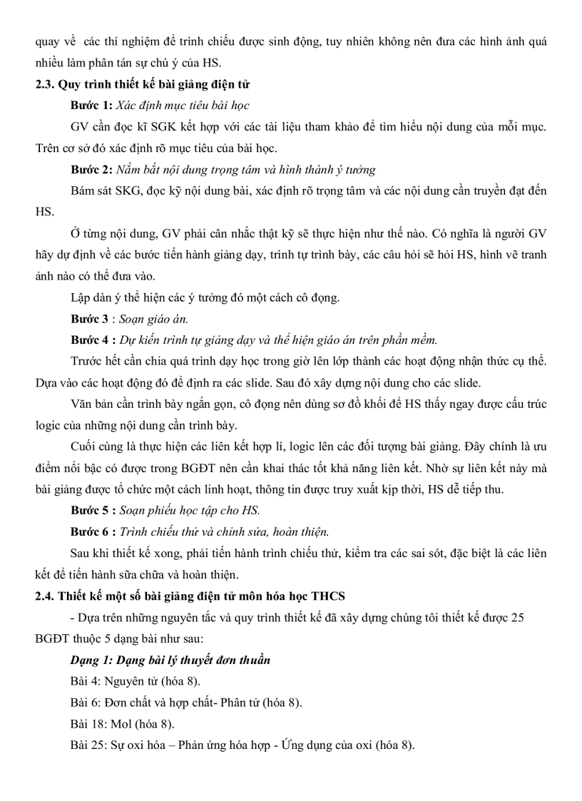 image for page Ứng dụng công nghệ thông tin thiết kế bài lên lớp nhằm nâng cao chất lượng dạy và học bộ môn hóa học ở trường Trung Học Cơ Sở