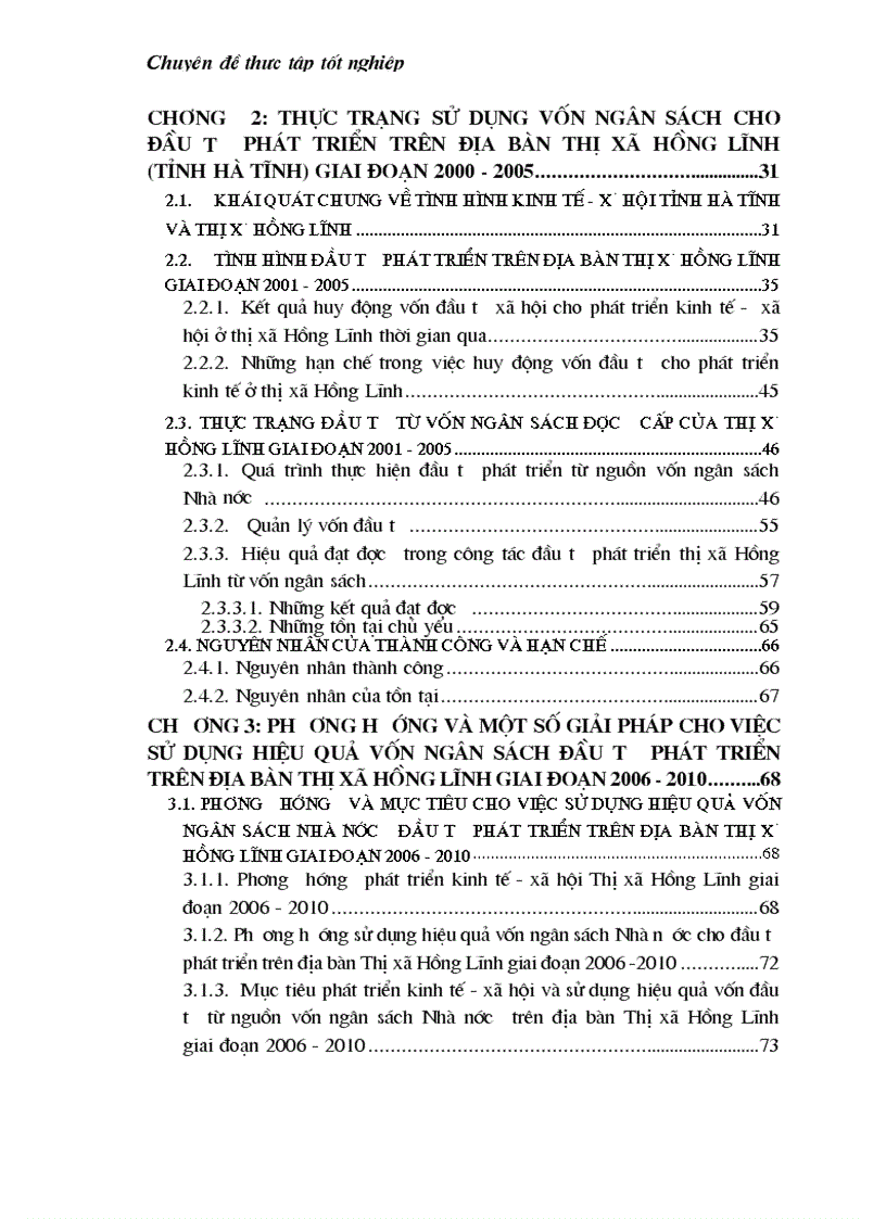 image for page Thực trạng và giải pháp sử dụng hiệu quả vốn đầu tư từ ngân sách cho đầu tư phát triển trên địa bàn thị xã Hồng Lĩnh tỉnh Hà Tĩnh giai đoạn 2000 2