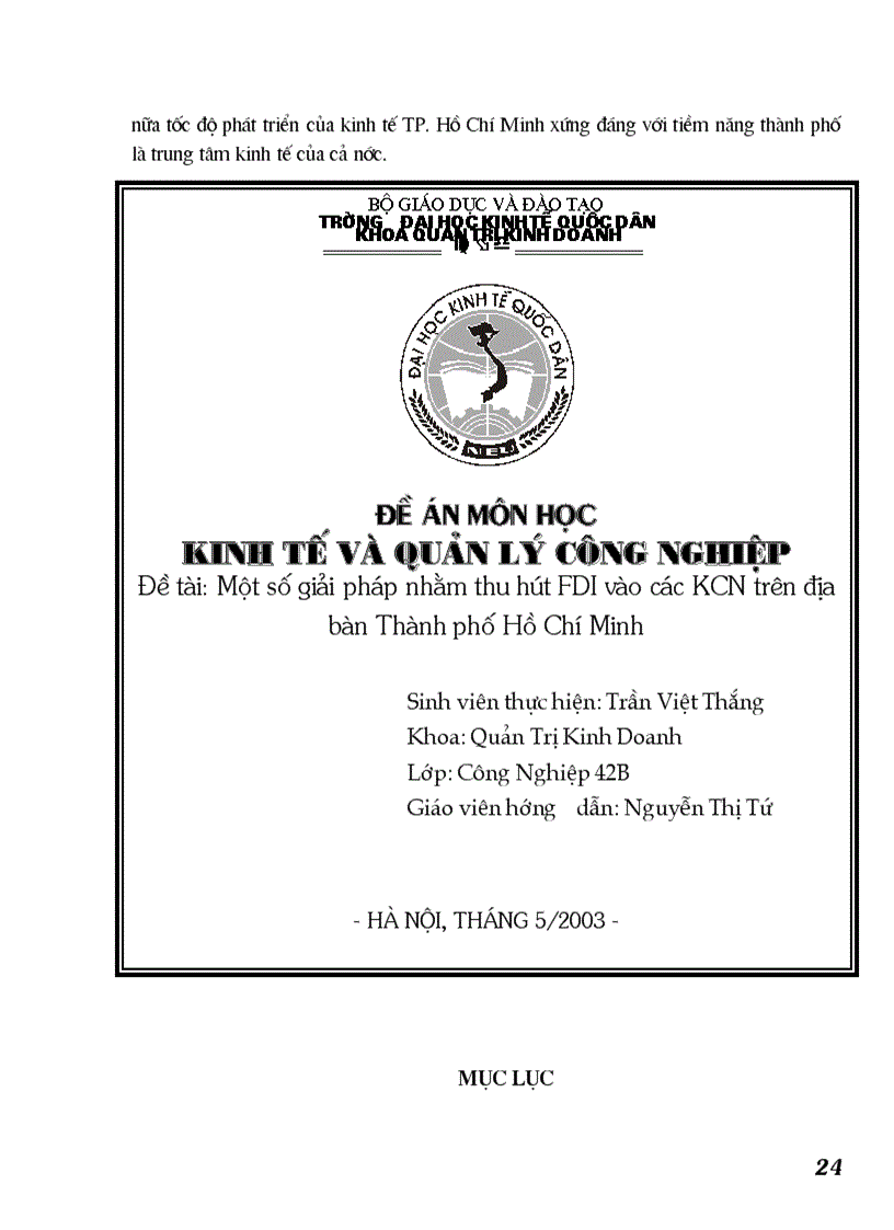 image for page Một số giải pháp nhằm thu hút FDI vào các KCN trên địa bàn Thành phố Hồ Chí Minh