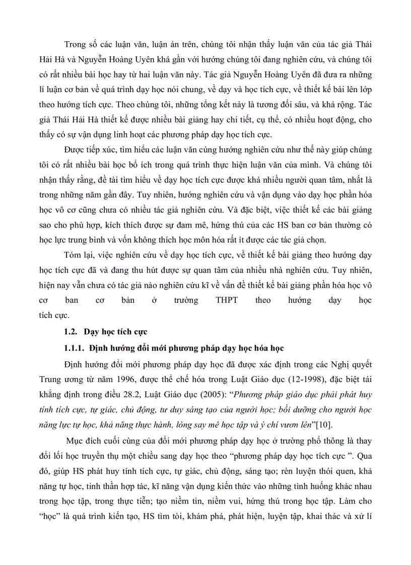 image for page Thiết kế bài giảng hóa học vô cơ ở trường THPT ban cơ bản theo hướng dạy học tích cực