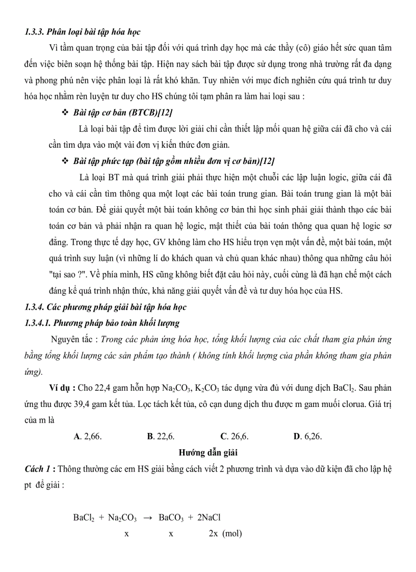 image for page Xây dựng và sử dụng hệ thống bài tập hóa học có nhiều cách giải để rèn luyện tư duy cho học sinh lớp 12 Trung Học Phổ Thông