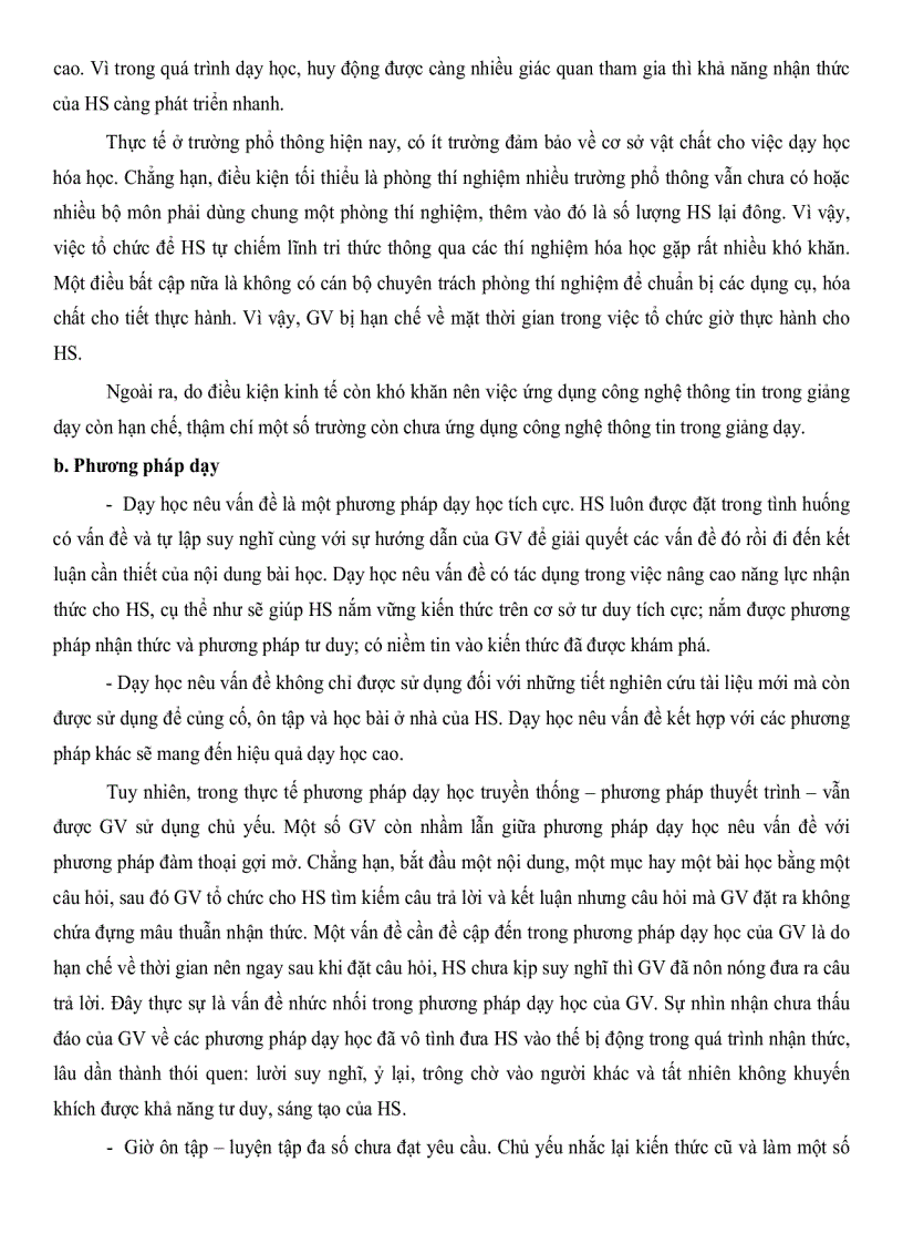 image for page Xây dựng và sử dụng hệ thống bài tập hóa học có nhiều cách giải để rèn luyện tư duy cho học sinh lớp 12 Trung Học Phổ Thông