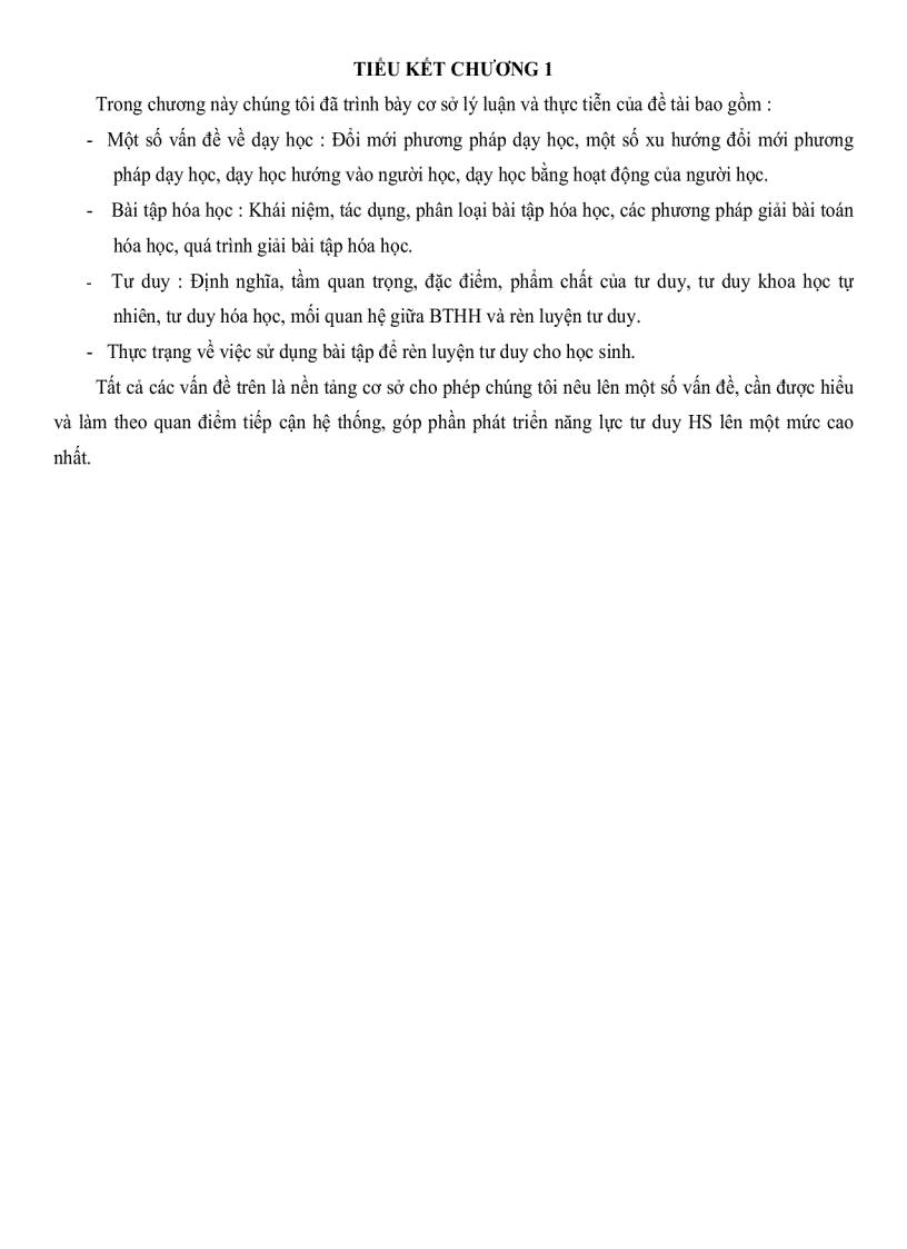 image for page Xây dựng và sử dụng hệ thống bài tập hóa học có nhiều cách giải để rèn luyện tư duy cho học sinh lớp 12 Trung Học Phổ Thông