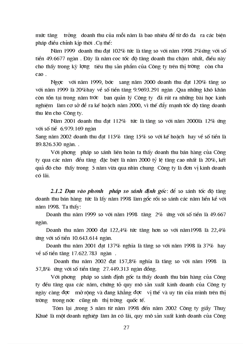 image for page Phân tích tình hình thực hiện doanh thu bán hàng tại Công ty giầy Thuỵ Khuê