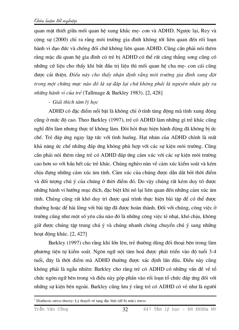 image for page Bước đầu ứng dụng liệu pháp hành vi vào can thiệp cho trẻ tăng động giảm chú ý độ tuổi đầu tiểu học