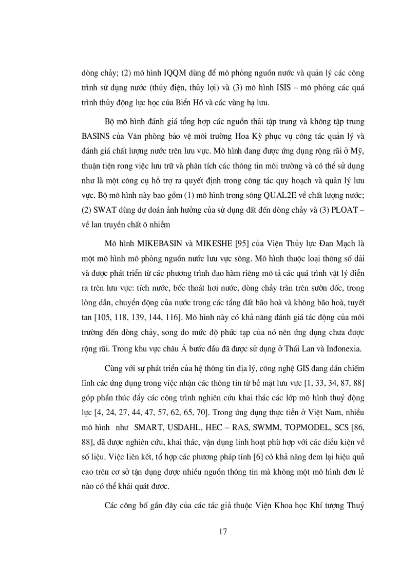 image for page Nghiên cứu mô phỏng quá trình mưa dòng chảy Phục vụ sử dụng hợp lý tài nguyên nước và đất một số lưu vực sông thượng nguồn miền trung