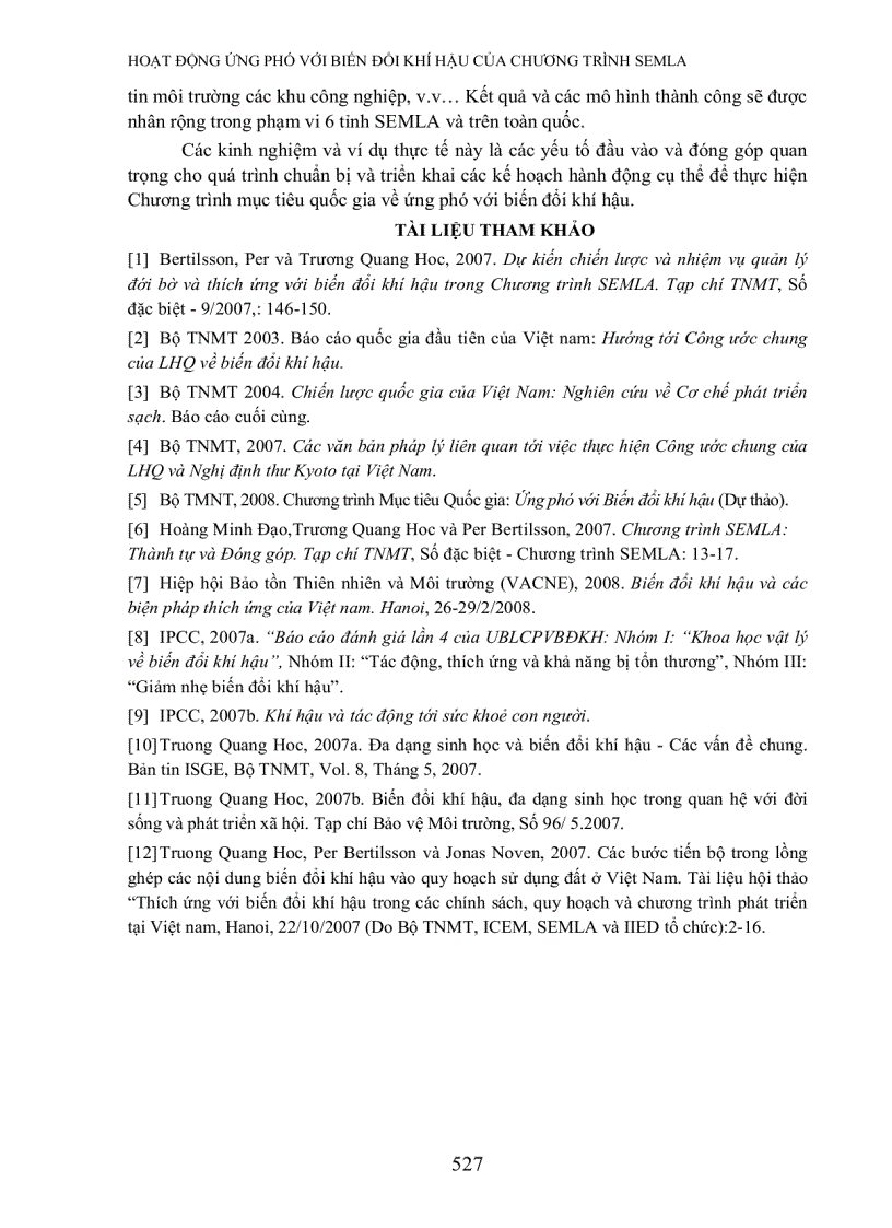 image for page Hoạt động ứng phó với biến đổi khí hậu của chương trình semla