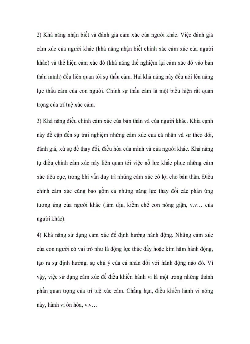 image for page Mức độ biểu hiện trí tuệ xúc cảm