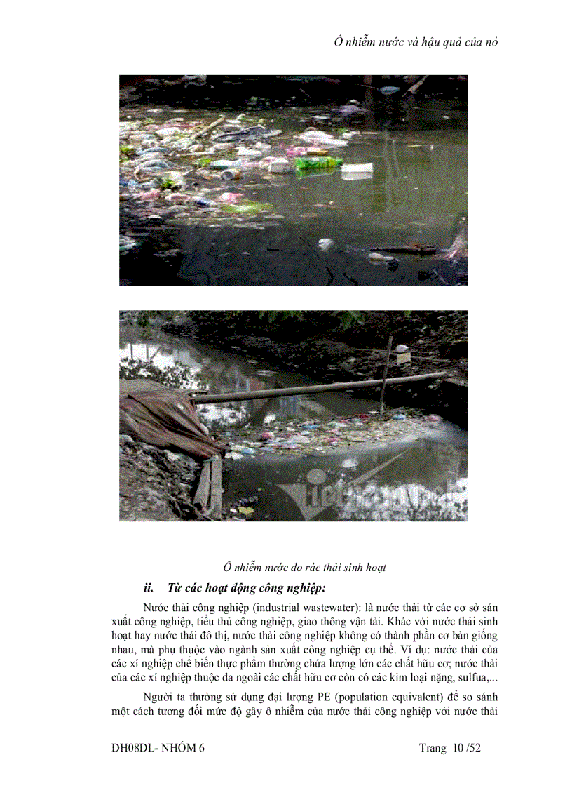 image for page Ônhiễm nước và hậu quả của nó