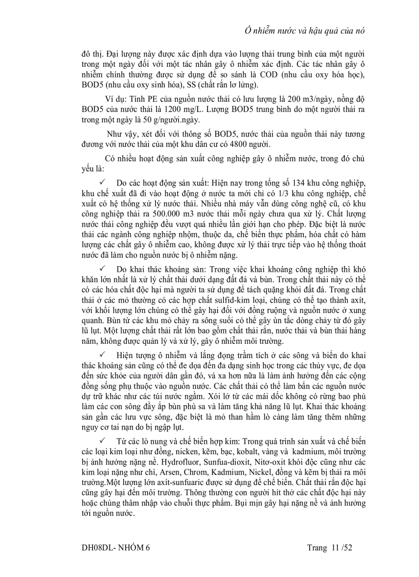 image for page Ônhiễm nước và hậu quả của nó