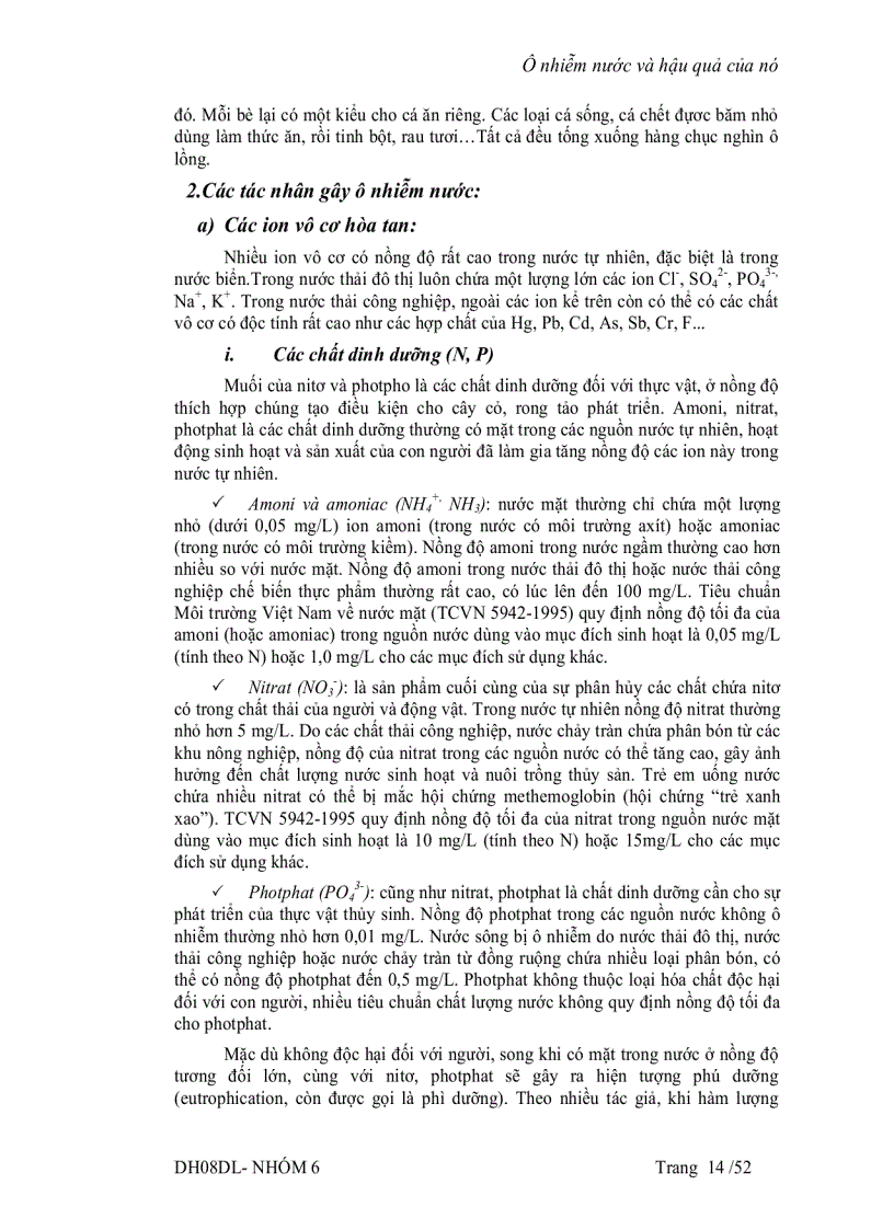 image for page Ônhiễm nước và hậu quả của nó