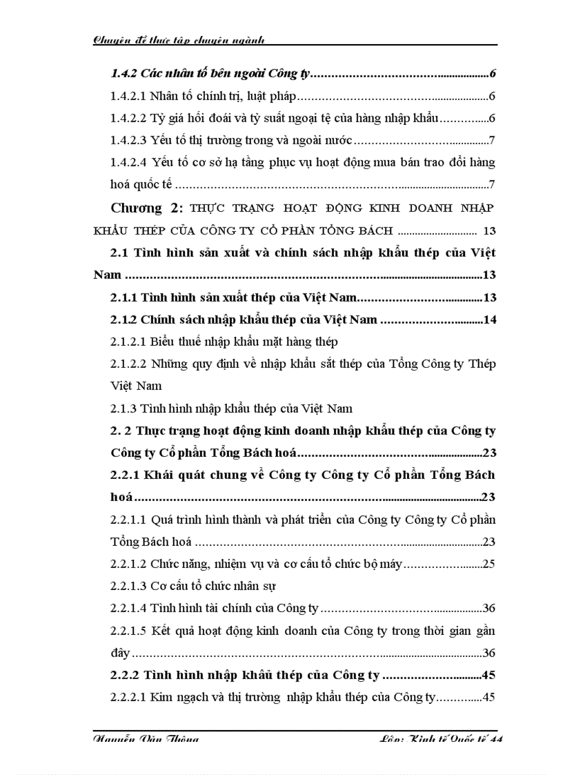 image for page Hoạt động nhập khẩu thép của Công ty Cổ phần Tổng Bách hoá Bộ Thương mại Thực trạng và giải pháp