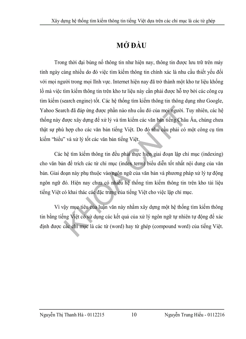 image for page Xây dựng hệ thống thông tin tiếng việt dựa trên các chỉ mục có cấu trúc