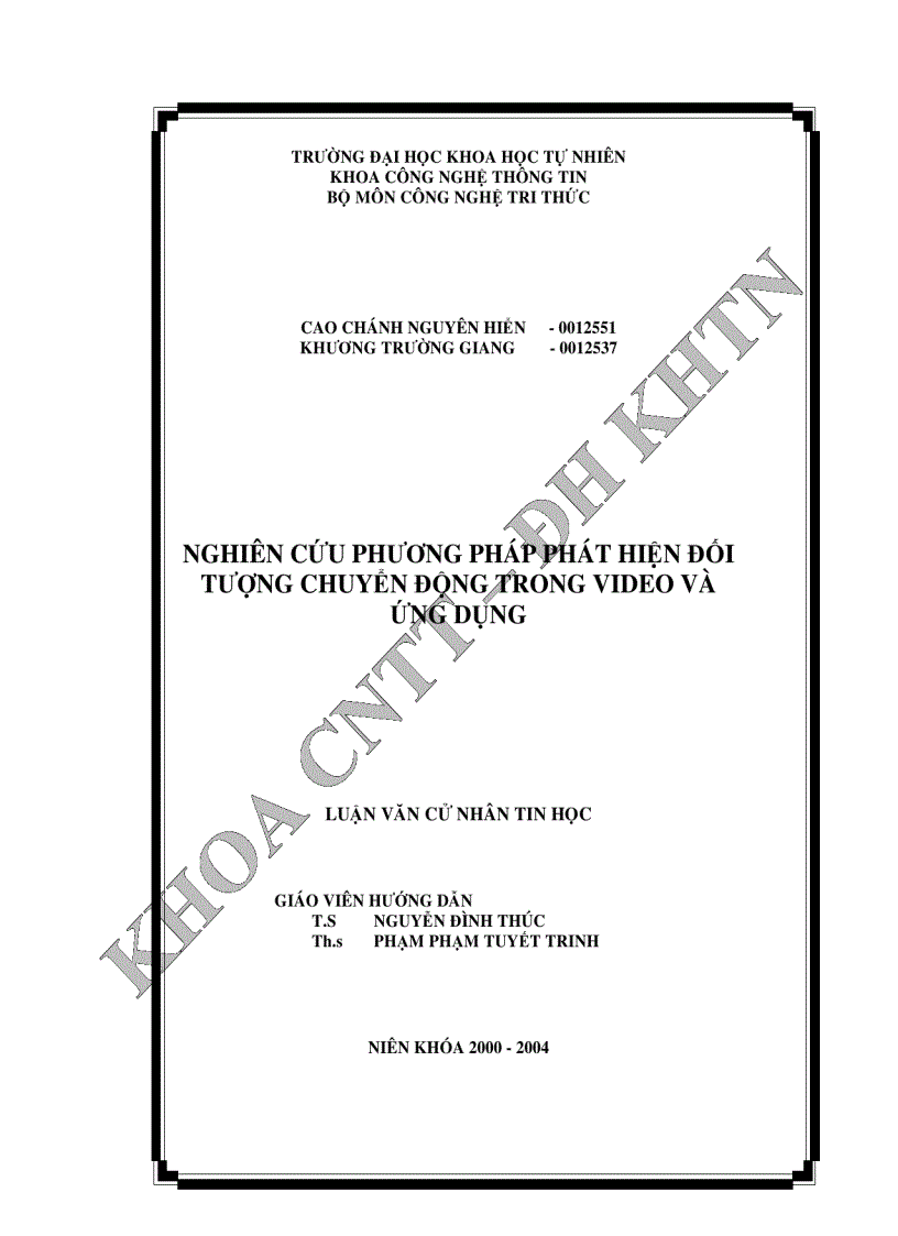 image for page Nghiên cứu phương pháp phát hiện đối tượng chuyển động trong video và ứng dụng