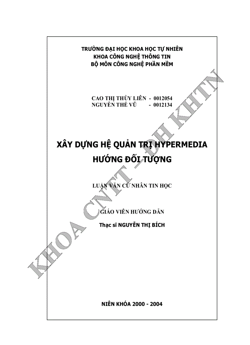 image for page Xây dựng hệ quản trị hypermedia hướng đối tượng