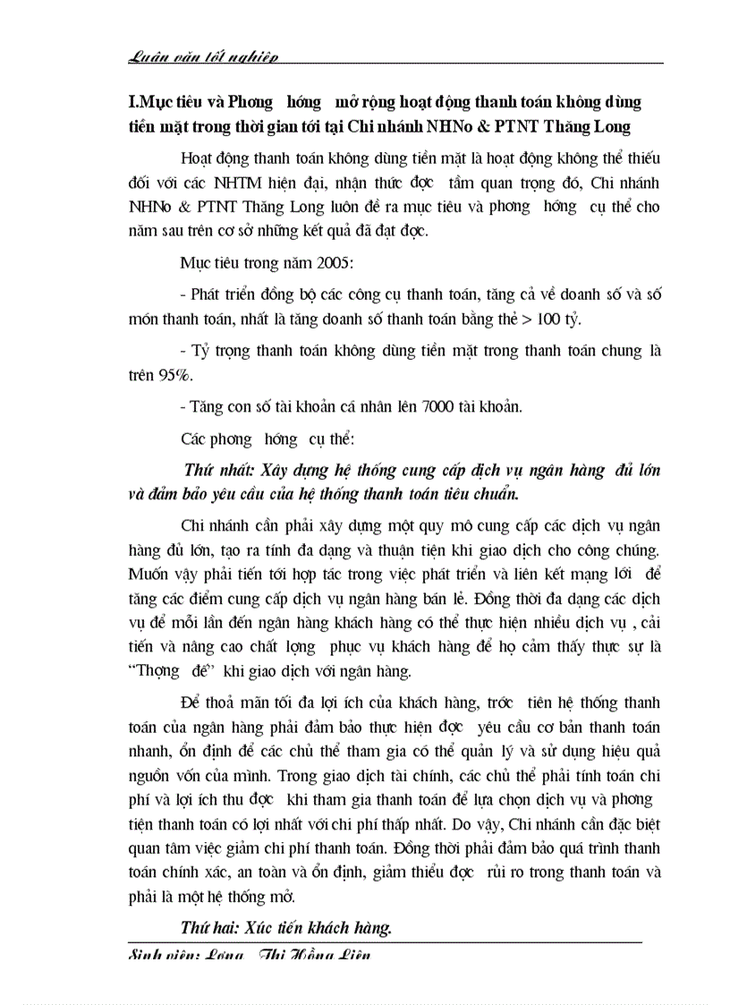 image for page Thực trạng hoạt động thanh toán không dùng tiền mặt tại Chi nhánh NHNo PTNT Thăng Long