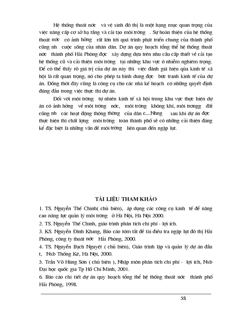 image for page Bước đầu nghiên cứu phương pháp đánh giá hiệu quả kinh tế xã hội của dự án quy hoạch tổng thể hệ thống thoát nước thành phố Hải Phòng