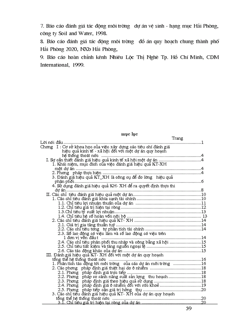 image for page Bước đầu nghiên cứu phương pháp đánh giá hiệu quả kinh tế xã hội của dự án quy hoạch tổng thể hệ thống thoát nước thành phố Hải Phòng