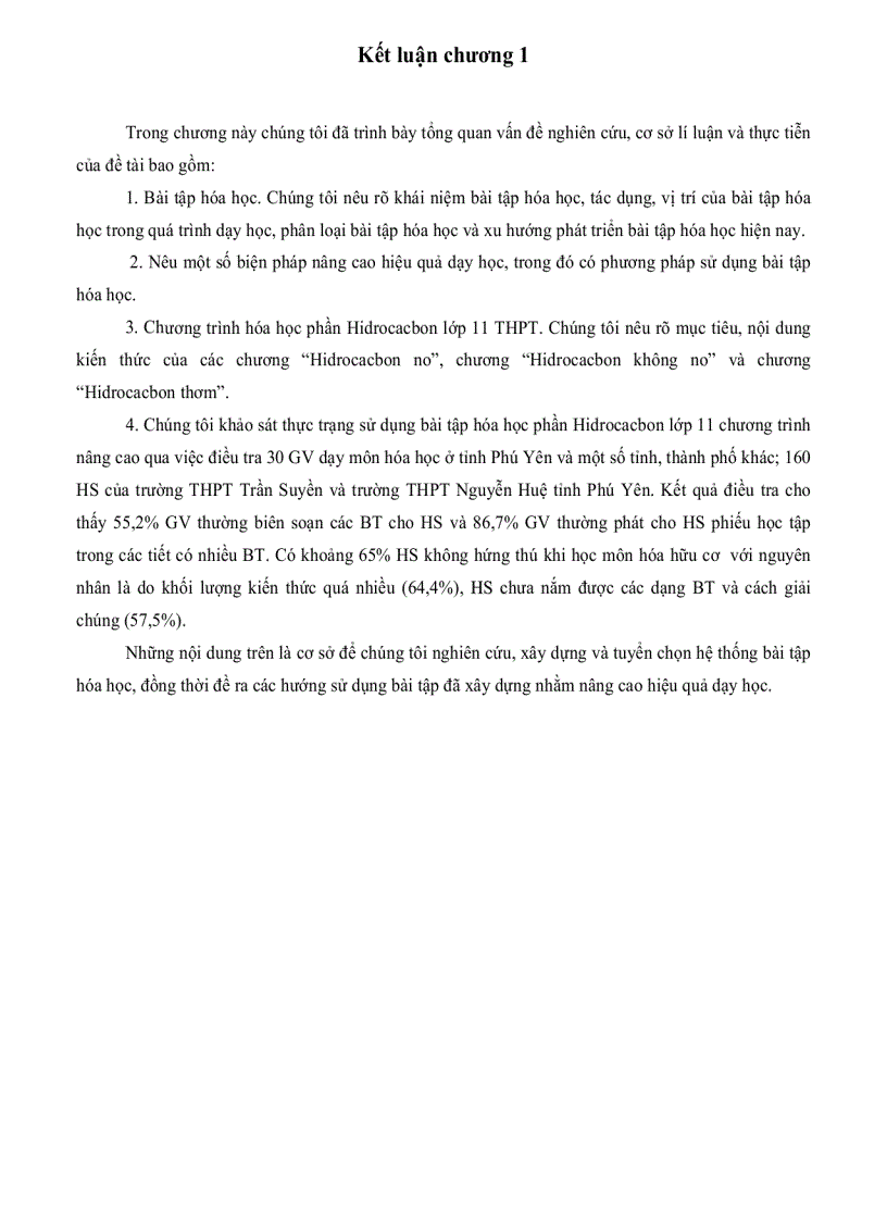 image for page Xây dựng hệ thống bài tập hóa học nhằm nâng cao hiệu quả dạy học phần Hydrocacbon lớp 11 Trung Học Phổ Thông