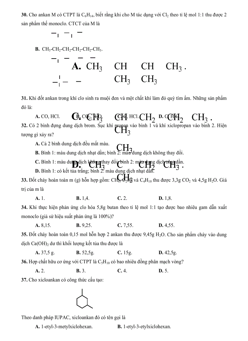 image for page Xây dựng hệ thống bài tập hóa học nhằm nâng cao hiệu quả dạy học phần Hydrocacbon lớp 11 Trung Học Phổ Thông