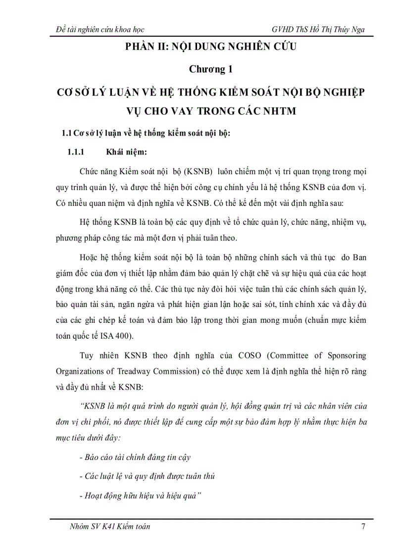 image for page Tìm hiểu hệ thống kiểm soát nội bộ nghiệp vụ cho vay khách hàng doanh nghiệp tại Ngân hàng Techcombank chi nhánh Huế