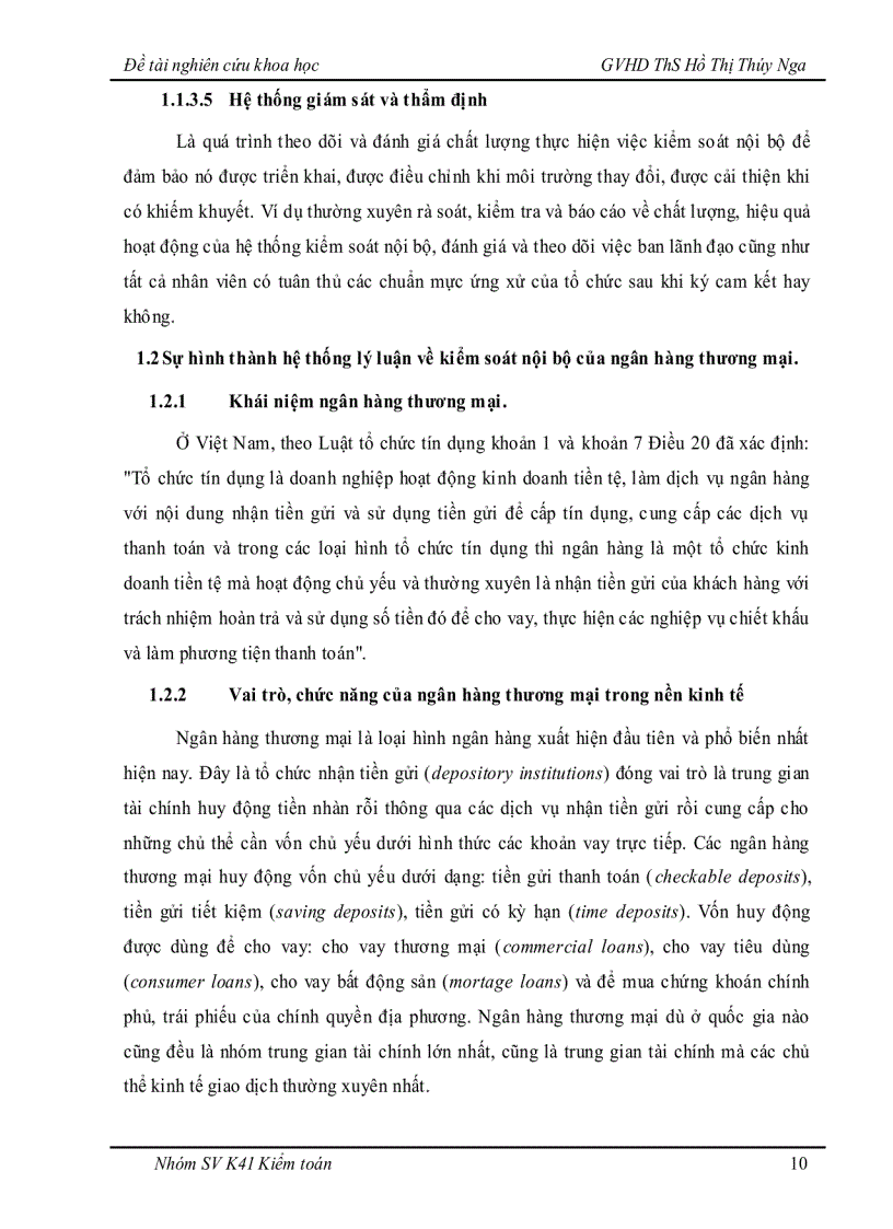 image for page Tìm hiểu hệ thống kiểm soát nội bộ nghiệp vụ cho vay khách hàng doanh nghiệp tại Ngân hàng Techcombank chi nhánh Huế